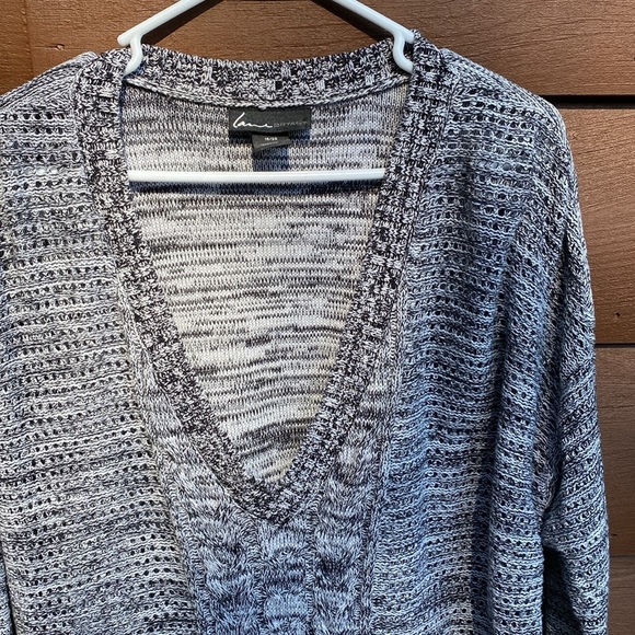 Lane Bryant Fair Isle V-Neck Sweater Gray Women's Size 18/20 - Picture 2 of 7